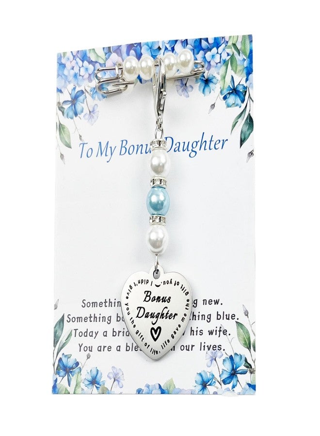 Dorla Cool Something Blue for bride Bridal Bouquet Charm for Bonus Daughter,Daughter in Law Gift from Mother in Law on Wedding Day, Bridal Shower Gift - Image 1